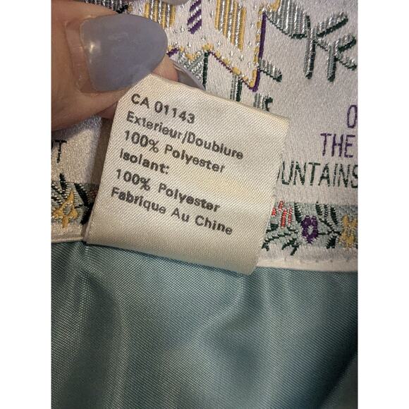 Vintage 80s 90s Y2K OBERMEYER Anita Powder Blue Crop Puffer Jacket Ladie Size 12 - Picture 10 of 12